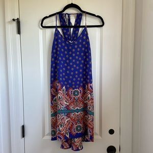 Blue patterned dress
